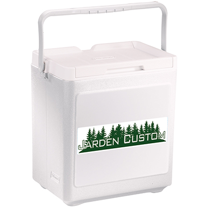 White 18 Qt Cooler - Decal
