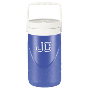 Coleman 1/2 beverage cooler with single color screen print of Jarden Custom abbreviations