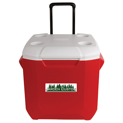 Red 45 Qt Wheeled Cooler - Decal