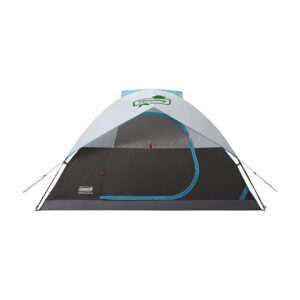 Grey 4-Person Coleman Onesource Dome Tent with screen.