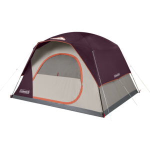 Maroon 6-Person Skydome Coleman Tent with Full Color Transfer.