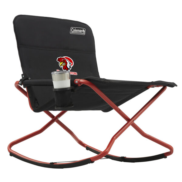 Coleman Cross Rocker Outdoor Rocking Chair in red/black