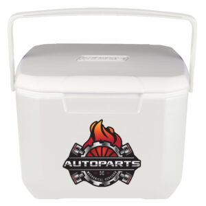 Coleman white 16-Quart Excursion Cooler with decal