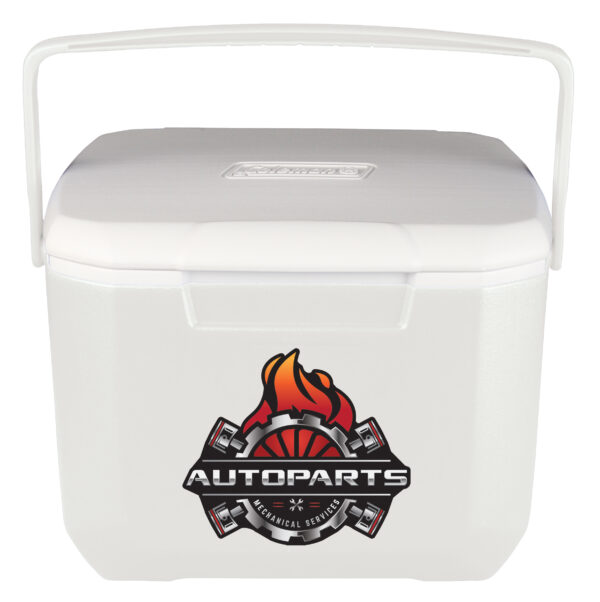 Coleman white 16-Quart Excursion Cooler with decal