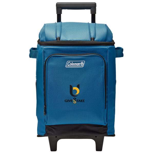 Coleman Blue Chiller 42-Can Soft Wheeled Cooler with embroidery